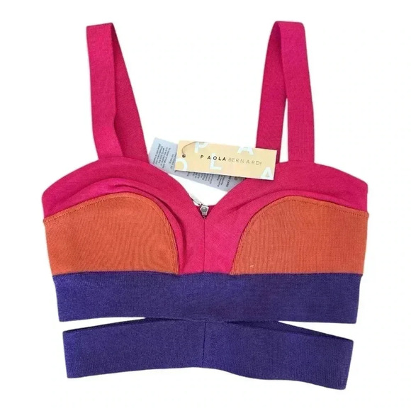 Paola Bernardi Saia Renata Colorblock Cutout skirt set size M - Picture 4 of 14